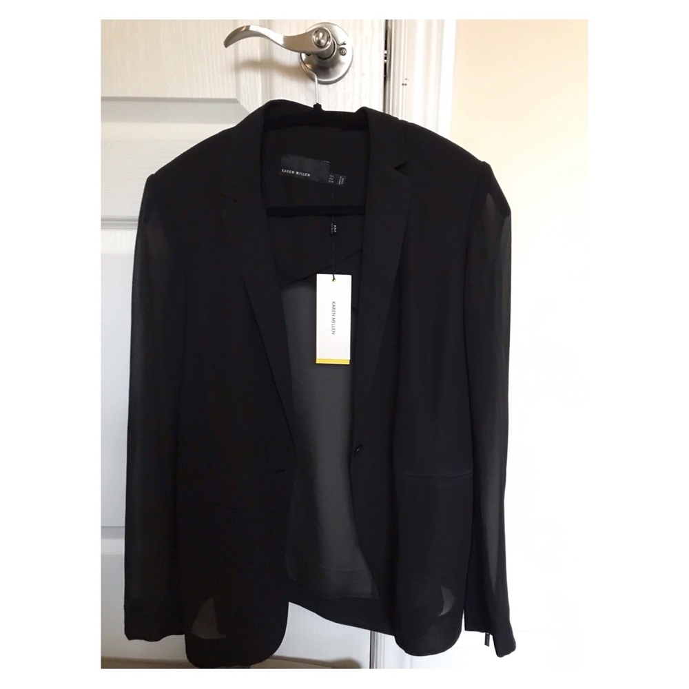 Karen Millen Black Jacket, see through